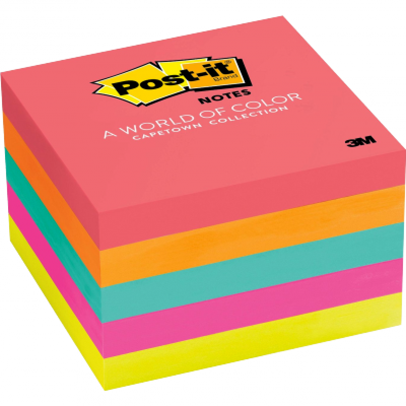 3M™ Post-it® Note 報事貼便條紙(南非開普敦色系) [3x3"] 654-5PK