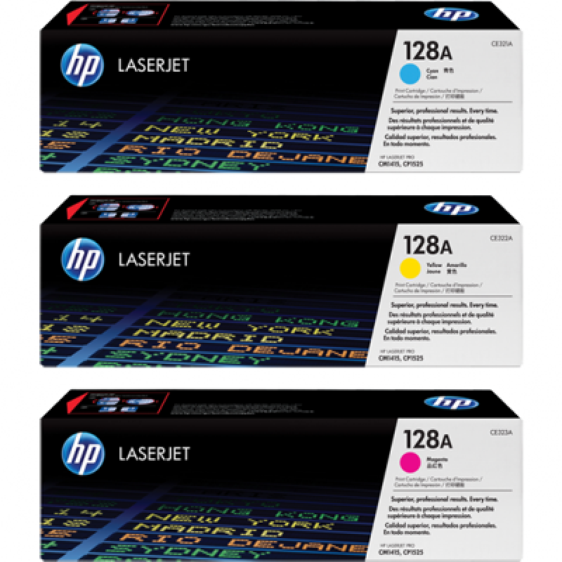 HP Toner Cartridge #128A CE321A/2A/3A (Cyan/Magenta/Yellow)