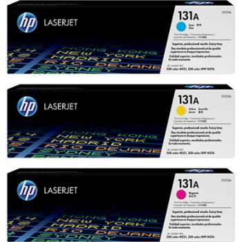 HP Toner Cartridge #131A CF211A/2A/3A (Cyan/Magenta/Yellow)