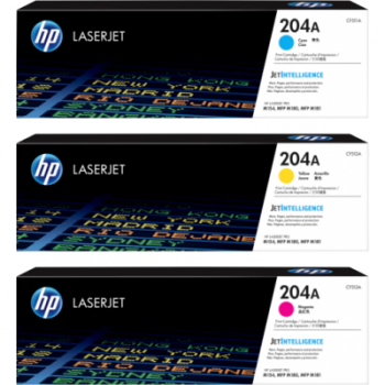 HP Toner Cartridge #204A CF511A/2A/3A (Cyan/Magenta/Yellow)