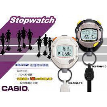 CASIO HS-70 計時器/ Stop Watch (1/1000 sec, data, time)