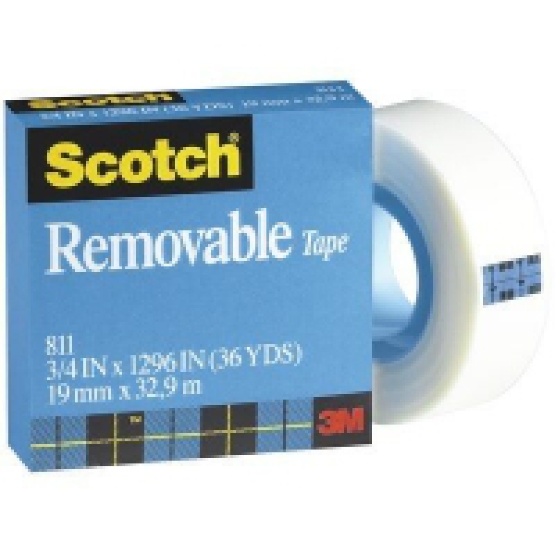 3M™Scotch®  3/4" 可再貼隱形膠紙  no.811